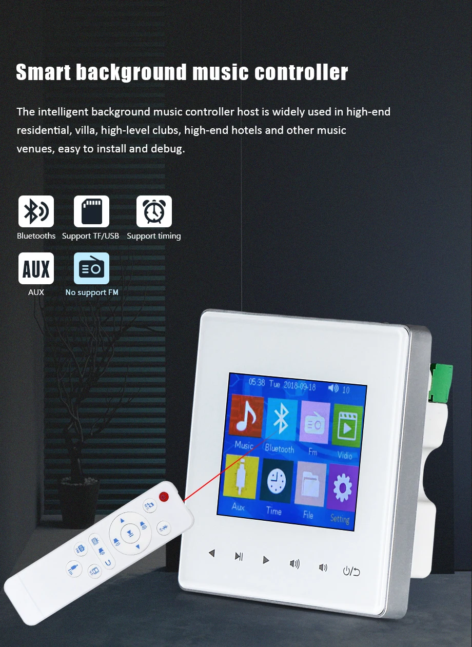 OUPUSHI AG-3 фоновая музыка в стенах усилители SD/AUX in/USB музыкальный плеер, Bluetooth цифровой стерео усилитель
