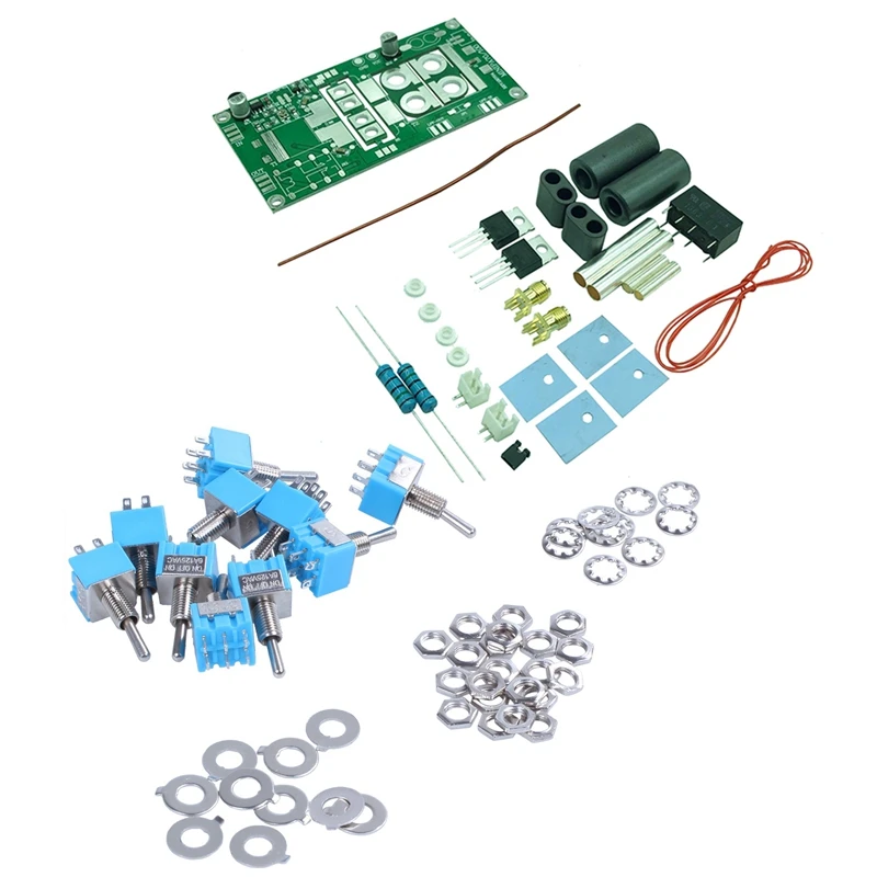 Hot 10Pcs AC 125V 6A ON-OFF-ON DPDT Latching Mini Toggle Switch Blue 6Mm &amp 1Set DIY Kits 70W SSB Linear HF Power Amplifier |