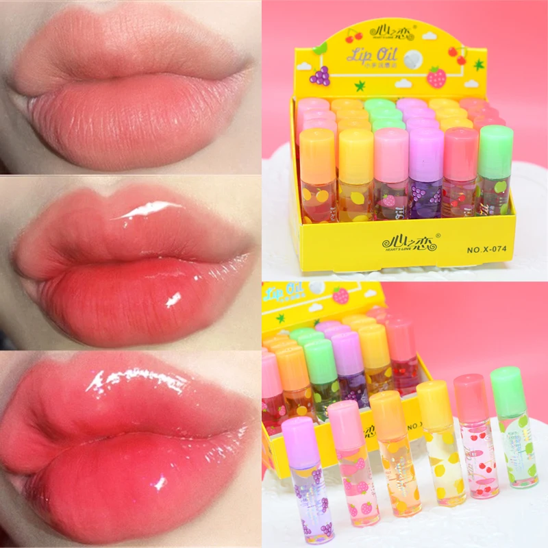 Labios sin Color Plumper Color de aceite Sexy lindo bálsamo labial de frutas líquido lápiz labial impermeable hidratante Plumper aceite de labios mujeres brillo de labios|Bálsamo para los labios| - AliExpress