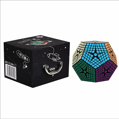 Черный Shengshou 8x8 Megaminxed Куб 8x8x8 куб додекаэдра shengshou Megaminxed 8x8, Магический кубик, 12-сторонние Cubo Magico, Обучающие игрушки-пазлы - Цвет: Черный