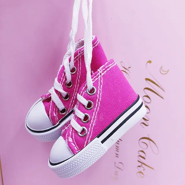 1/3 Doll Shoes 7.5cm Canvas Sneaker Shoes Hand Made Doll Accessories Doll Boots Sneakers Girls Clothes for Bjd 1/4 Doll 8