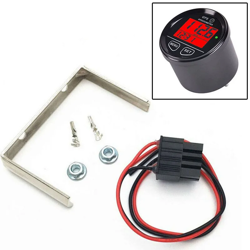 

Red ATV Motorcycle Backlit Digital GPS Speedometer Mounting Replacement Parts
