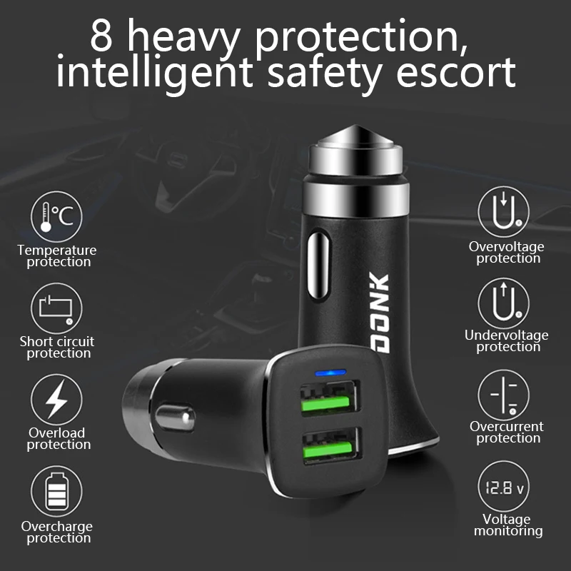 Мини зарядное устройство адаптер двойной USB зарядка быстрое навигатор 3.1A