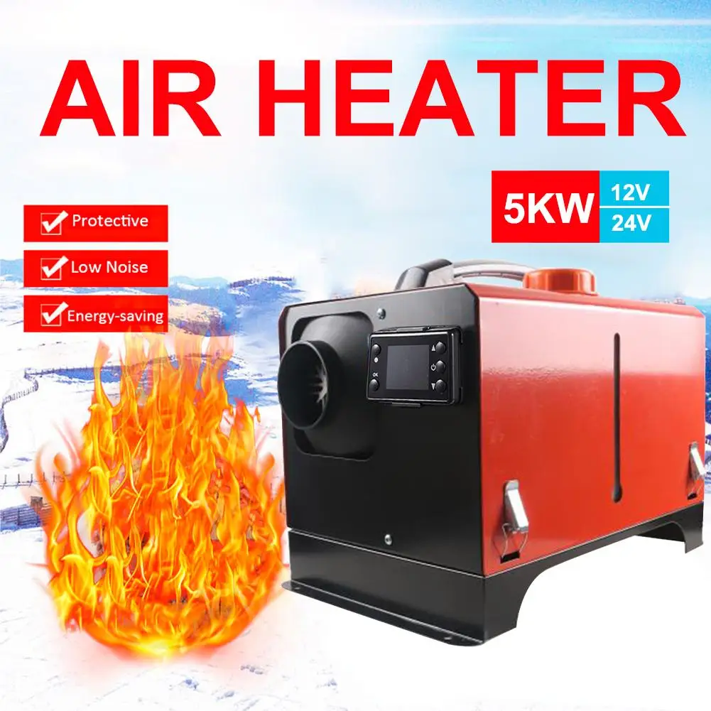 24V 5Kw With Remote LCD SZFREE Car Diesel Air Heater Parking Fuel Air Compressor Truck Diesel Low Fuel Power Air Heater 12V 