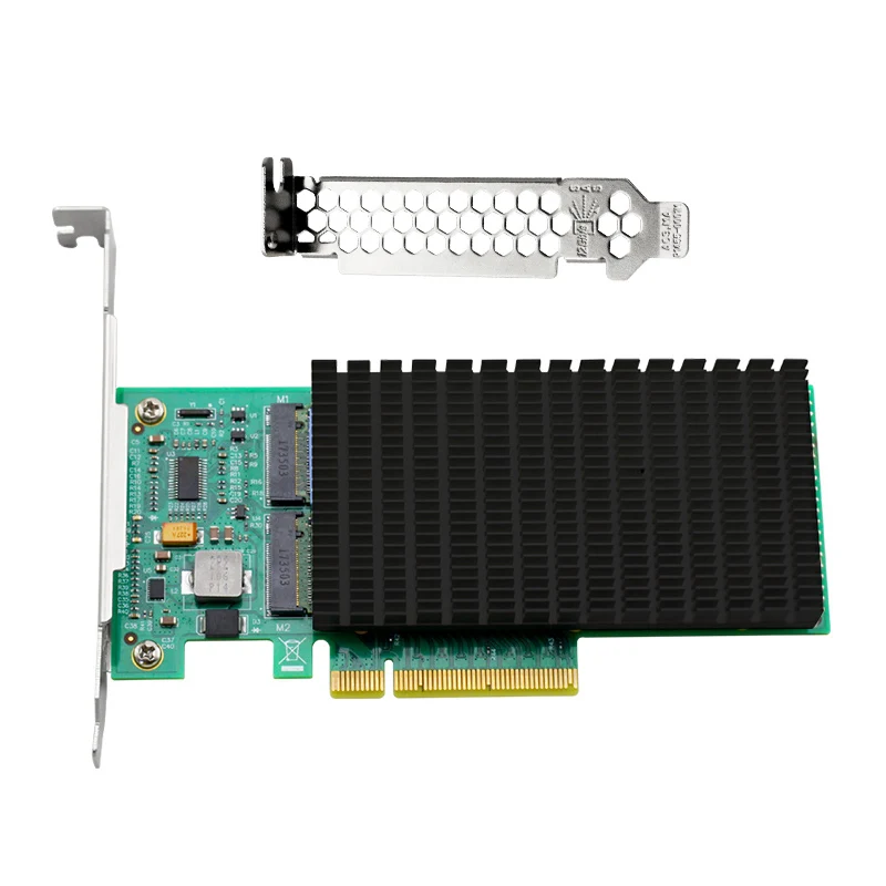 ANM22PE08 PCIe к M.2 Riser, двойной порт SFF8639* 2 Поддержка M.2 SSD(не включает SSD