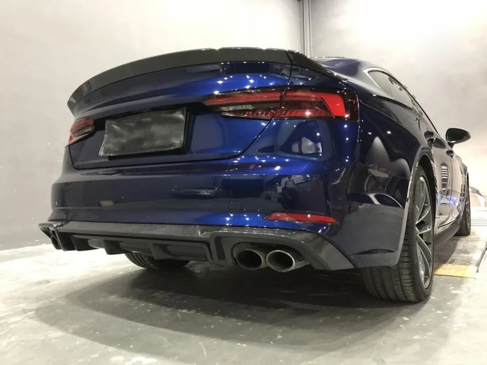 Задний диффузор для Audi A5 гибкие чехлы из термопластичного полиуретана(S5 Спорт 2 двери 4-дверь не Стандартный углеродное волокно задний бампер спойлер сплиттер