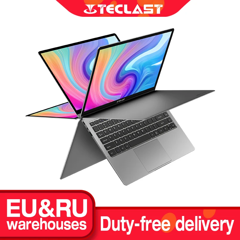 Teclast новейшие ноутбуки F6 Plus 13 3 дюймов ноутбук Gemini Lake 8 Гб LPDDR4 256 ГБ SSD Windows 10 360 °
