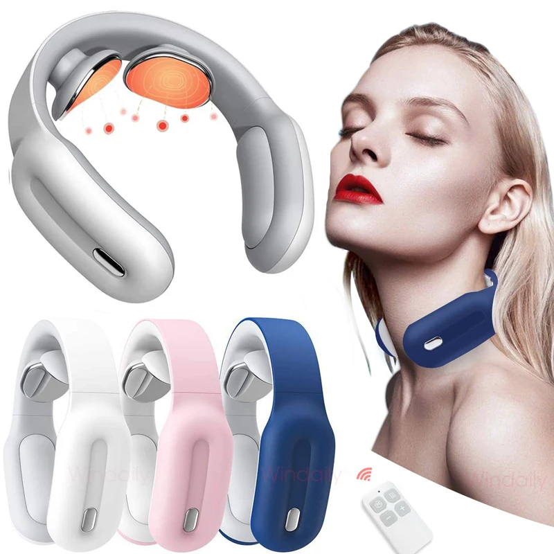 Massaggiatore per collo intelligente con calore Cordless 3 modalità 15 livelli Massaggio per collo ricaricabile a impulsi elettrici intelligenti 2023_voghion.com