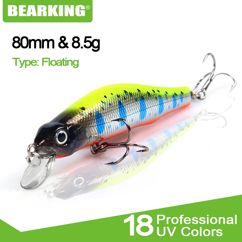 5 шт./лот рыболовные приманки Bearking perfect action 10 различных цветов 80 мм/8 г в каждой