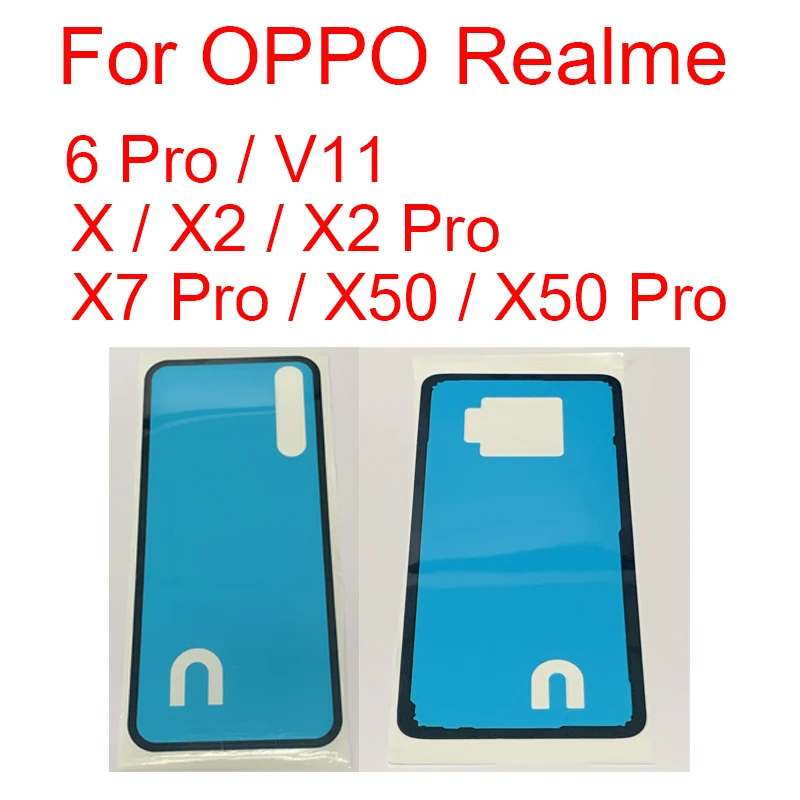 2 Pezzi Adesivo Coperchio Alloggiamento Batteria Posteriore Adesivo Per Oppo Realme 6 V11 X X2 X7 X50 Pro Adesivo Adesivo Nastro Adesivo Parti Di Ripa