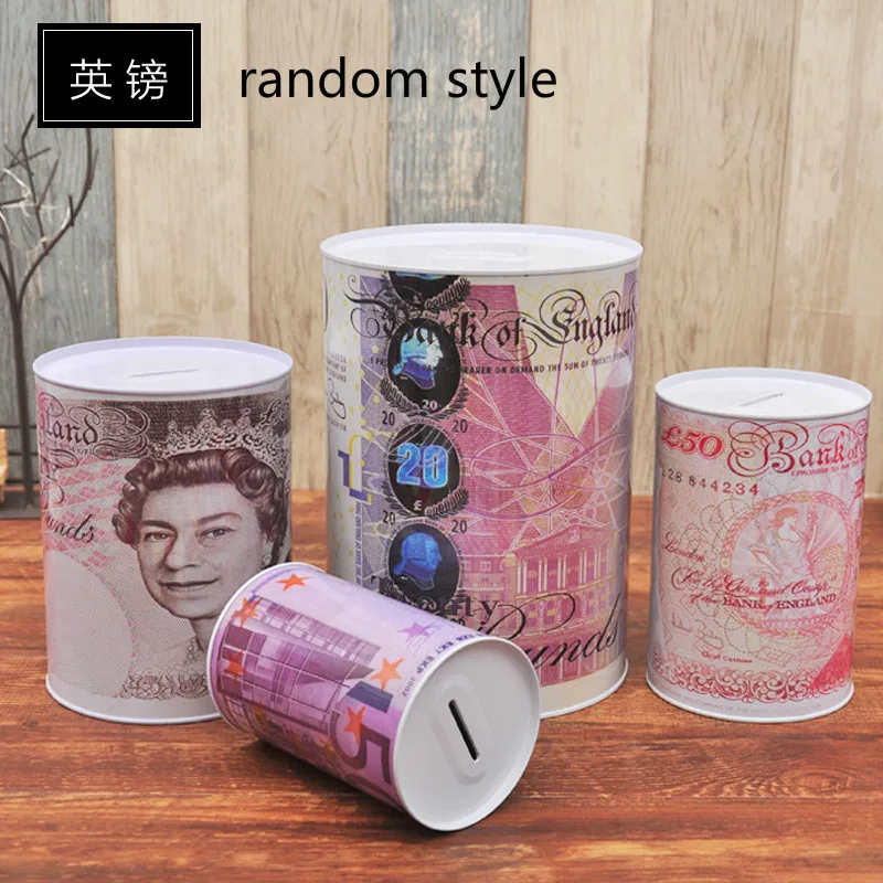 Creative Large Piggy Bank Money Jar Coin Bank Safe Money Saving Box Metal Counter Collector Kids Children Spaarpot Decor FP005