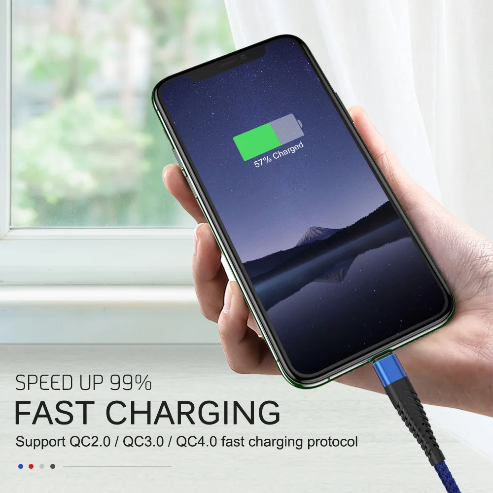 0 2 1 м 3 USB быстрая зарядка Зарядное устройство кабель Lightning для iPhone 11 Pro X 6 6S 7 8 5 5S