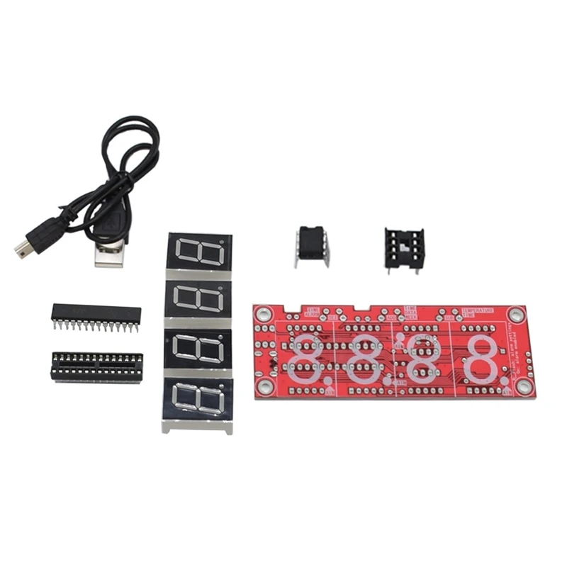 4-разрядный Ds1302 Led Дисплей Diy Смарт точные часы, набор для самостоятельной сборки для Arduino