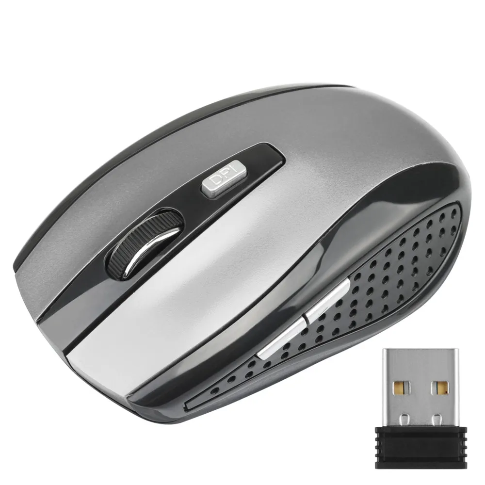 Ratón inalámbrico de 2,4 GHz con DPI ajustable, 6 botones, óptico, para juegos, receptor USB para ordenador y PC - Imagen 3