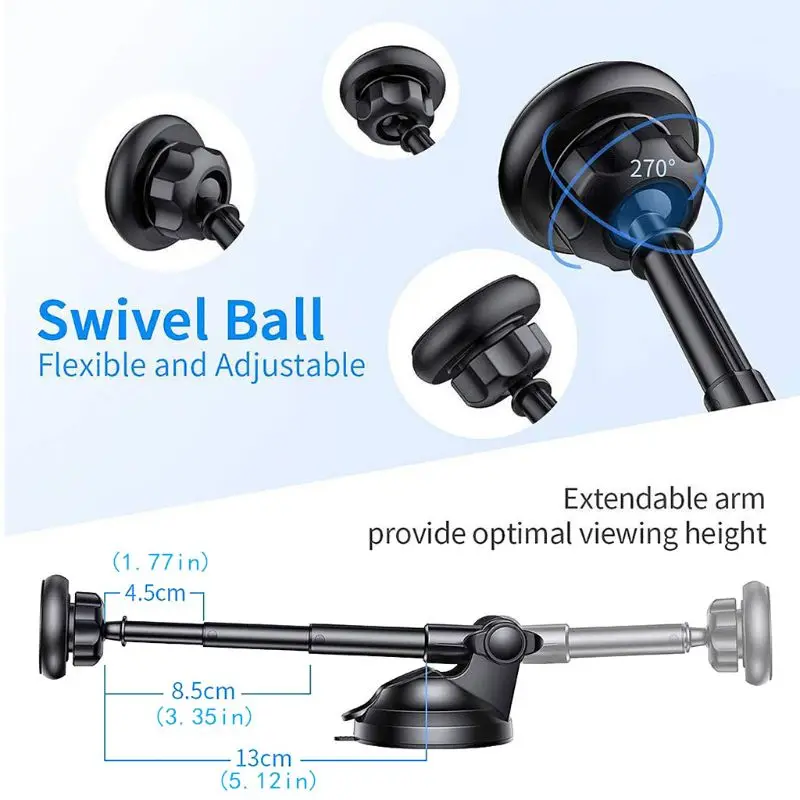 

Universal Universal Magnetic Telescopic Car Mount 360 Degree Rotation Mobile Phone Stand Holder for iPhone 7/6/Samsung Huawei