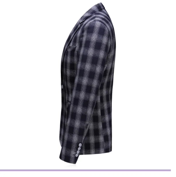 Классические бизнес банкетные мужские спортивные пиджаки куртка Slim Fit мужские клетчатые Костюмы Пальто Азиатский Размер s m L XL XXL XXXL 4XL 5XL повседневный мужской костюм