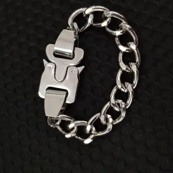

2020 New Streetwear Alyx Hero Cuban Chain Bracelet Hip Hop Titanium Steel Men Women Cuff Bracelet Drop Shipping