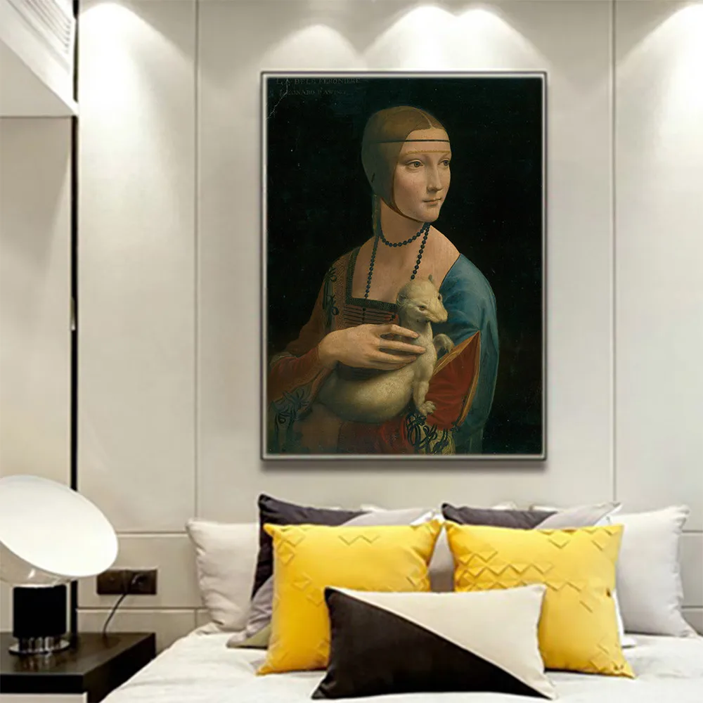 Леди с Ermine холст художественные картины репродукции на стене от Leonardo Da Vinci