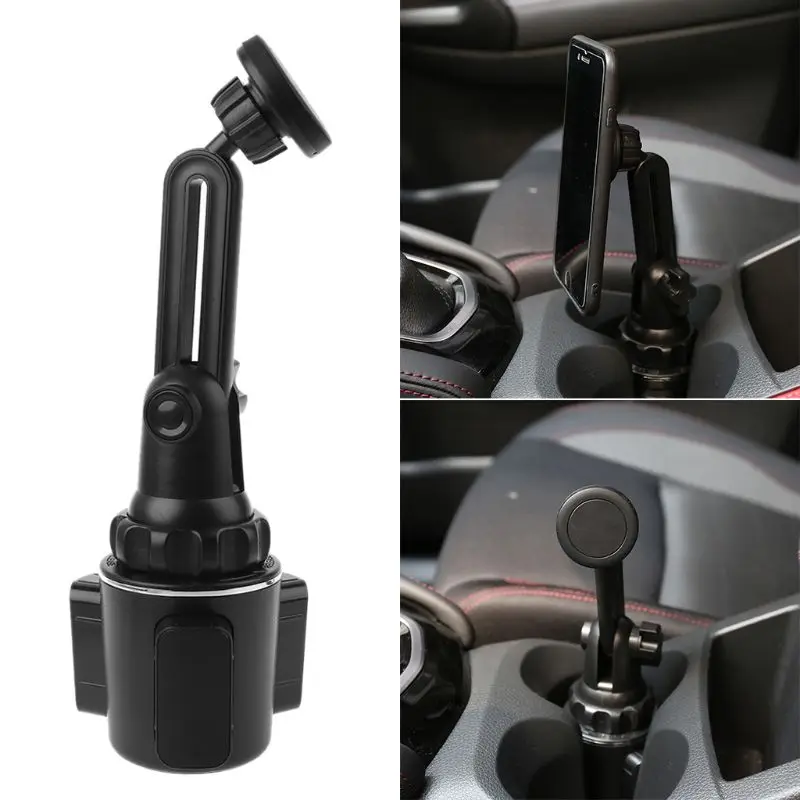 

Car Magnetic Mount Cup Holder Mobile Phone Stand Adjustable Angle Neck Cradle