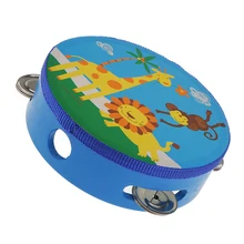 Лучший 6 дюймов Тамбурины Мини Ручной Ударный инструмент для детей дошкольного образования музыкальная игрушка в подарок