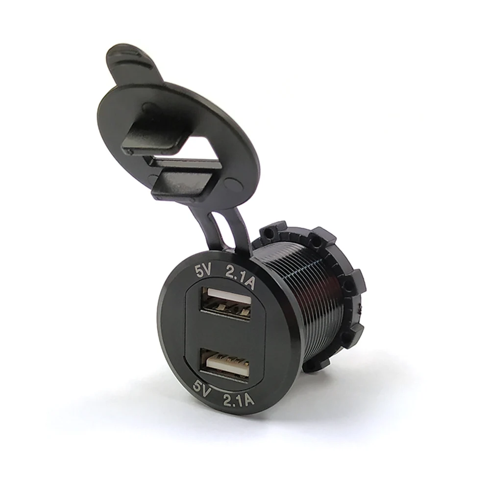 Buendeer мотоцикл USB адаптер питания двойной 2.1A USB телефон зарядное устройство розетка с светодиодный вольтметр для морской, RV, ATV, SUV, грузовик