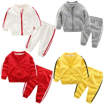 

Sport Suit for Baby Boys and Girls Winter Baseball Jacket and Pants Toddlers Winter Spring Sweatshirt Trousers Clothing Set 1-3T