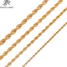 Высококачественная позолоченная цепочка из нержавеющей стали, ожерелье для женщин и мужчин, Золотая модная цепочка, ювелирное изделие, подарок