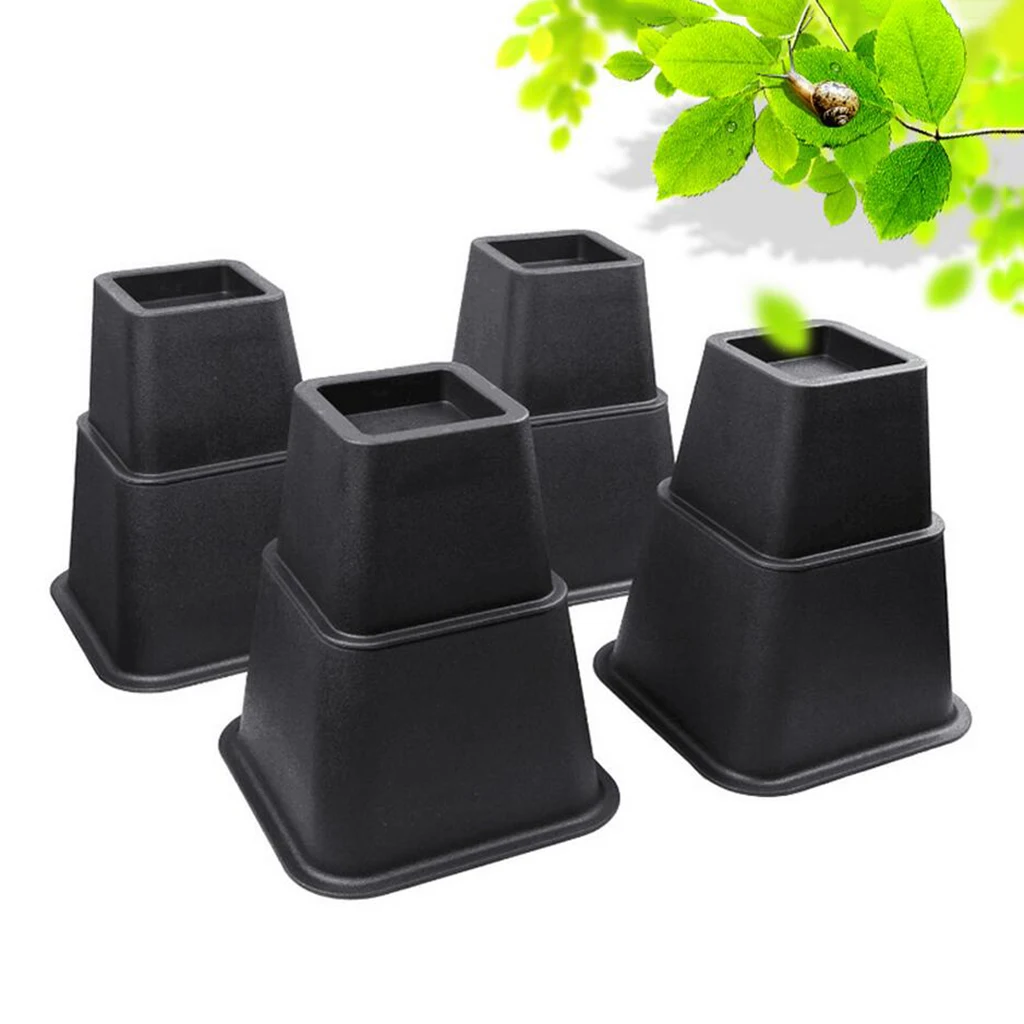 Pack of 8pcs Heavy-duty Bed Risers Furniture Bed Lifts, Adjustable Height - 3/5/8 Inch, Additional Home Storage