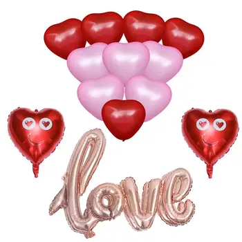 

1 Set of Letter Balloons Love Heart Shape Wedding Party Decorative Balloons