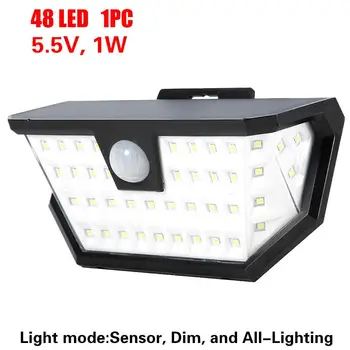 

Durable Street Lamp Solar Home Light Controlled Outdoor Walkway Lights Wall Light 48LED Motion Sensor