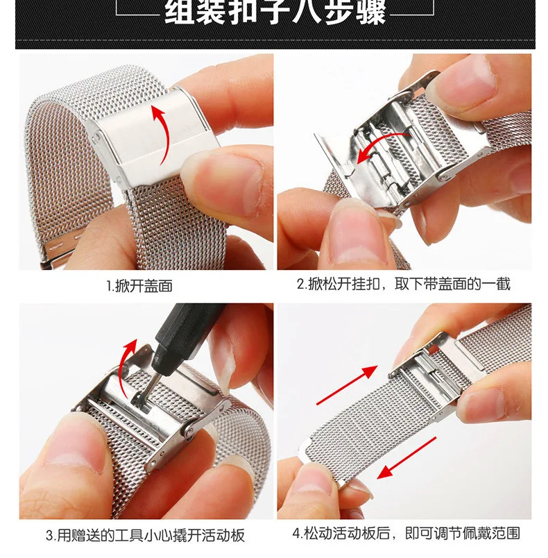 20 мм 22 мм металлический ремешок из нержавеющей стали для часов Huami Amazfit Bip/GTS, сменный ремешок для часов Amazfit Stratos 3