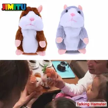 18 см детский хомяк плюшевые говорящие звуковые игрушки милые Электронные Домашние животные плюшевые куклы звукозапись говорящий хомяк говорящая игрушка подарок