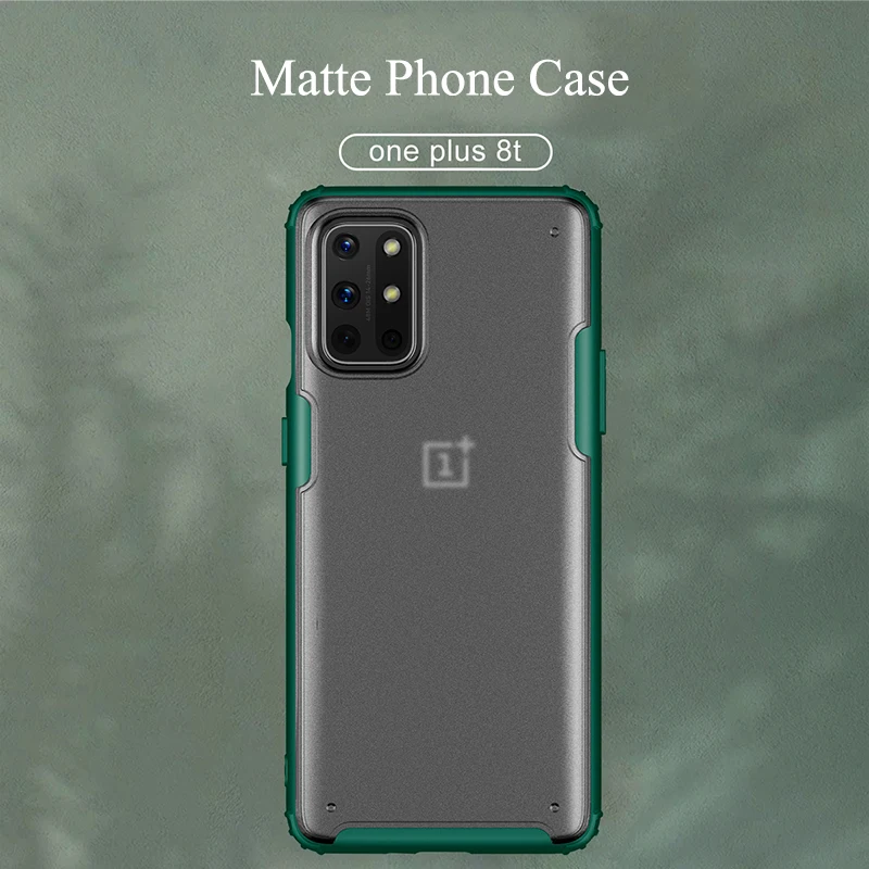 Cover For Oneplus 8t Case Bumper Matte Hard Back Cover For One Plus 8t
