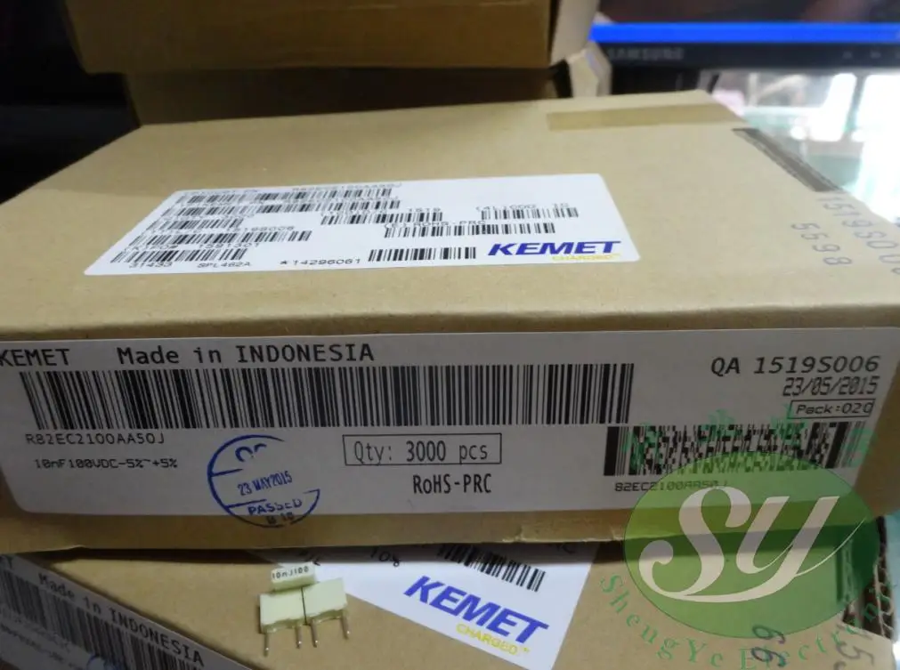 50 шт. KEMET AV R82EC2100AA50J 0,01 мкФ/100 V 10nf 103 пленочный конденсатор