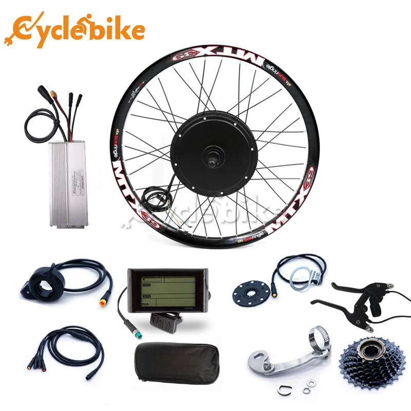 

e bike kit Cassette type 8s or 9s for rear motor 65km/h 48v 1500w Electric bike conversion kit for 20" 24" 26" 28" 700c