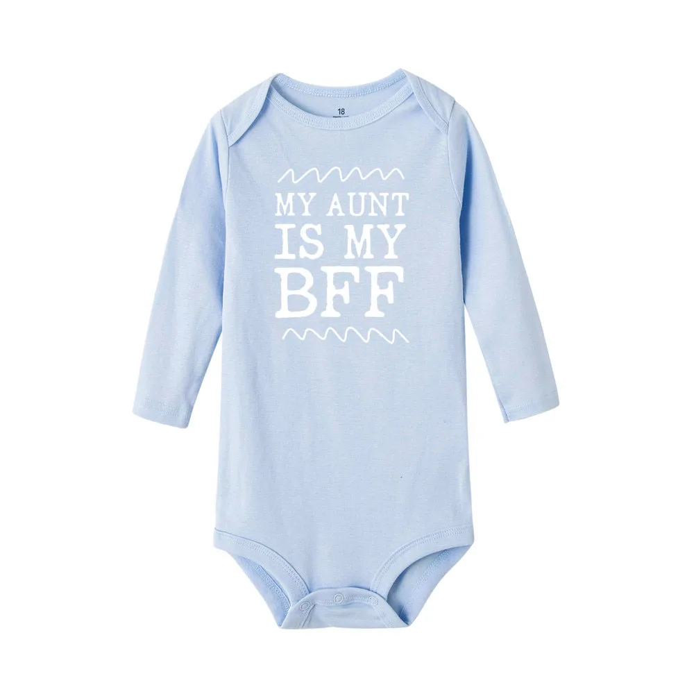 Забавные детские комбинезоны «My Aunt Is My BFF» для мальчиков и девочек; Осенний комбинезон унисекс с длинными рукавами; зимний комбинезон для малышей - Цвет: RB09-LRPLB-