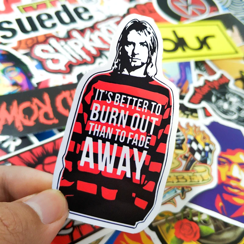 Skateboard Decal Sticker Guitar Laptop Rock Roll Music Nirvana Retro Luggage Graffiti