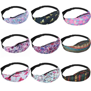 

Different Patterns Printing Fanny Pack Waterproof Waist Pack Women Adjustable Chest Bag for Travel