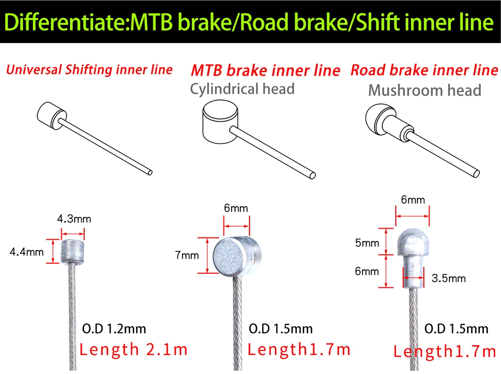 1 шт., внутренняя линия для велосипеда, внутренний передний задний переключатель, трос переключения передач, тормозной кабель, провод, алмаз, для горной дороги, велосипеда
