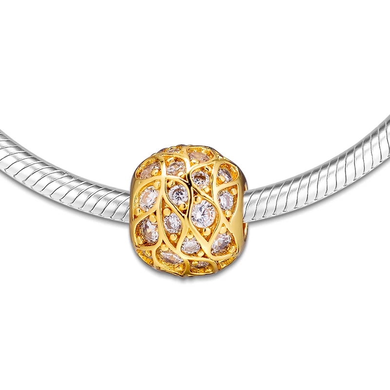 

Silver Charms For Jewelry Making Sparkling Pattern Charm Fits Original 925 Sterling Silver Bracelets Woman DIY Beads
