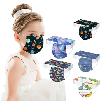 

Children's Masks Disposable Non-woven Mouth Masks Cashew Flower Leopard Print Masks Three Layer Protective Mask Mascarillas