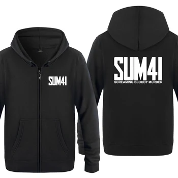 

SUM41 Music Festival Rock Hoodies Men 2018 Men's Fleece Zipper Cardigans Hooded Sweatshirts