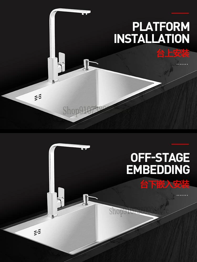 ステンレス鋼キッチン肥厚洗面台手シンクシングルシンク小さなシンクシンクシンクシンク304 Kitchen Sinks Aliexpress