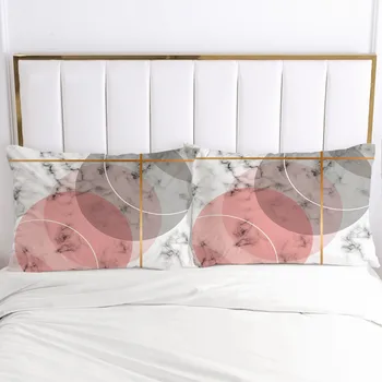 

3D Printed Pillowcases Pillow Case Soft Home Chair Decorative Pillow Covers Geometric Marbing Cover 45*45cm 51*91cm 50*75 Black