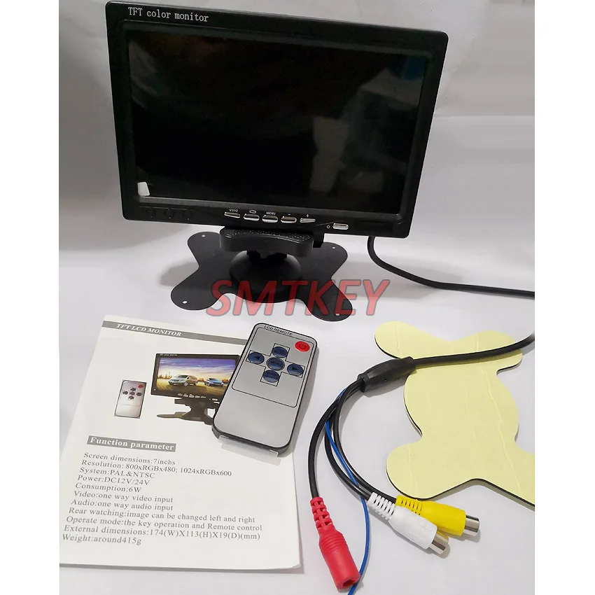 7inch color camera monitor view 2ch video input cctv monitor pal & ntsc auto view car parking monitor 7inch color camera monitor view 2ch video input cctv monitor pal & ntsc auto view car parking monitor