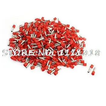 

1000 Pcs Red Plastic Cover Pipe Pre Insulated Terminals for 10AWG Wire