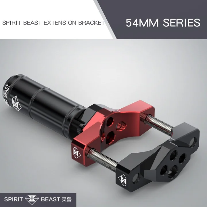 54MM Мотоциклетный головной светильник SPIRIT BEAST, кронштейн, точечный светильник, противотуманный светильник светодиодный, поддержка для Honda Triumph Harley Royal Enfield Yamaha Suzuki - Цвет: 54MM