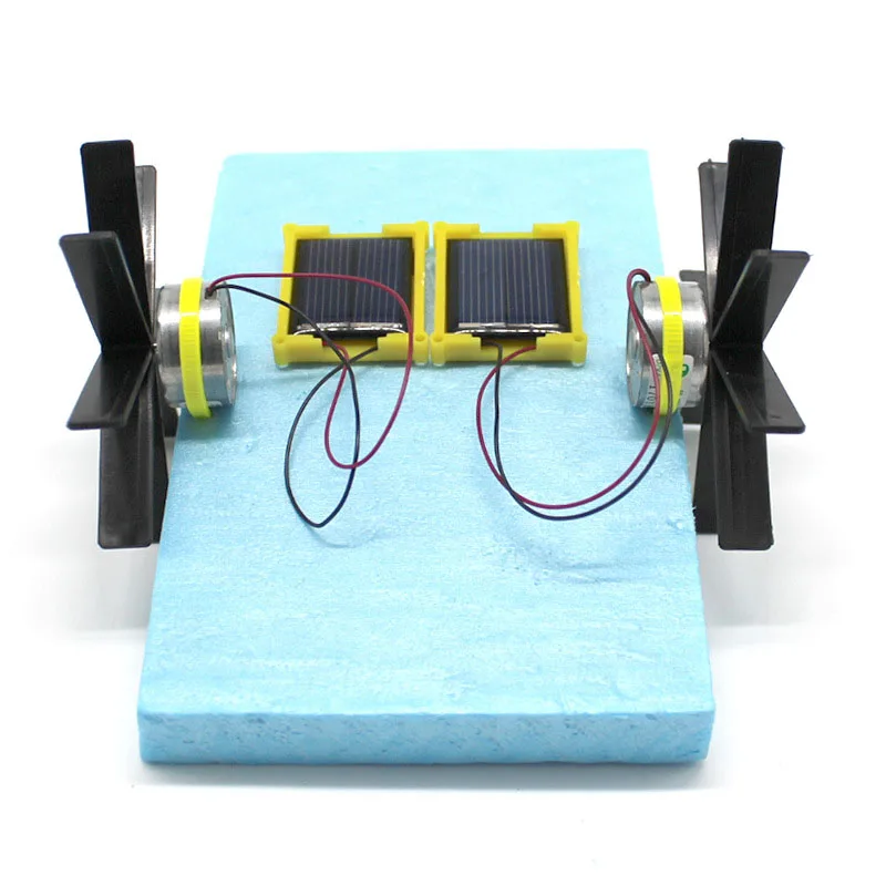 Solar Robot Kit 1pcs Puzzle Assembled Solar Energy Toy Science Experiment Kids DIY Wheel Paddle Ship Toys For Kids Gifts