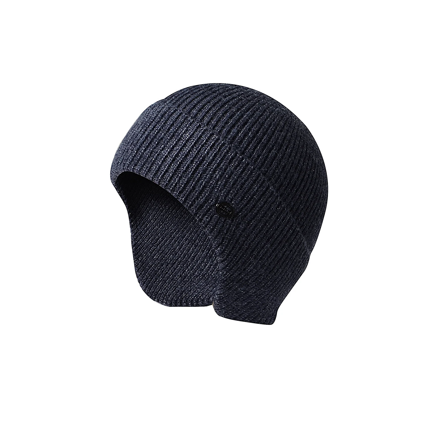 Men Winter Knitted Wool Beanie Hat Earmuff Ear Protector Imitation Cashmere Warm Thermal Cycling Ski Caps 