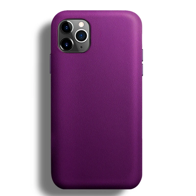 SanCore для iPhone 11 Pro Max чехол для телефона наппа кожаный чехол из натуральной кожи защитный чехол бизнес премиум класса роскошный чехол - Цвет: Purple